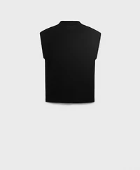 Mango Women's Perkins-Neck Knitted Top