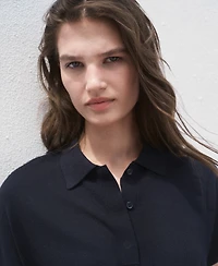 Mango Women's Short-Sleeved Polo-Neck Sweater