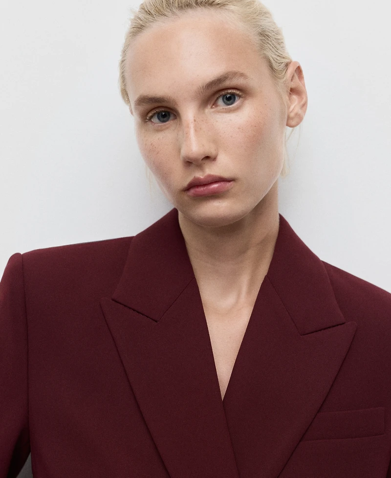 Mango Women's Double-Breasted Suit Jacket