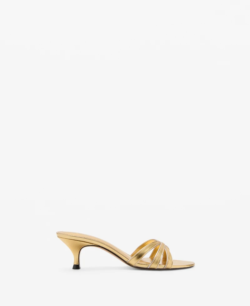 Mango Women's Strappy Kitten Heel Sandals
