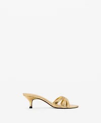 Mango Women's Strappy Kitten Heel Sandals