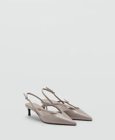 Mango Women's Kitten-Heeled Strappy Shoes