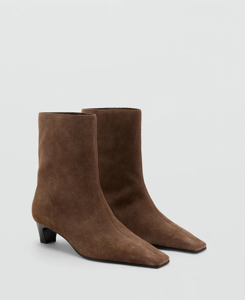 Mango Women's Suede Leather Ankle Boots