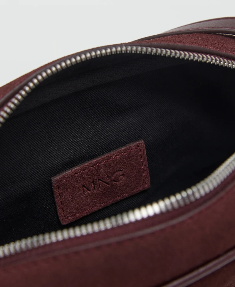 Mango Women's Suede Leather Shoulder Bag