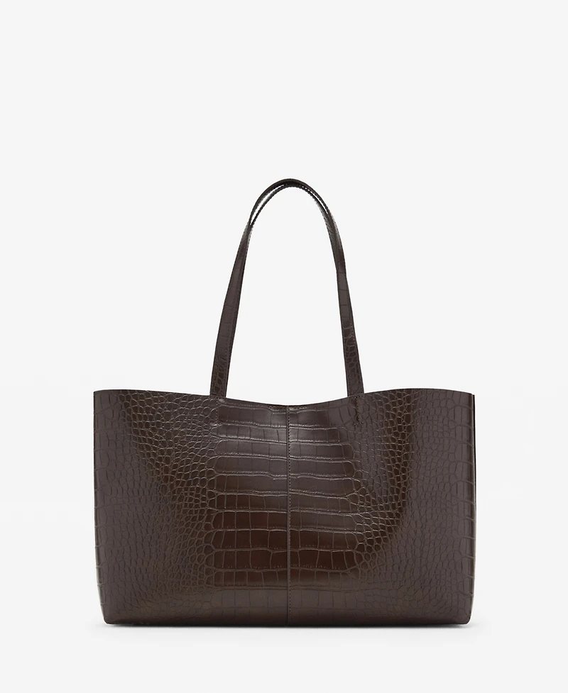 Mango Women's Double Handle Shopper Bag