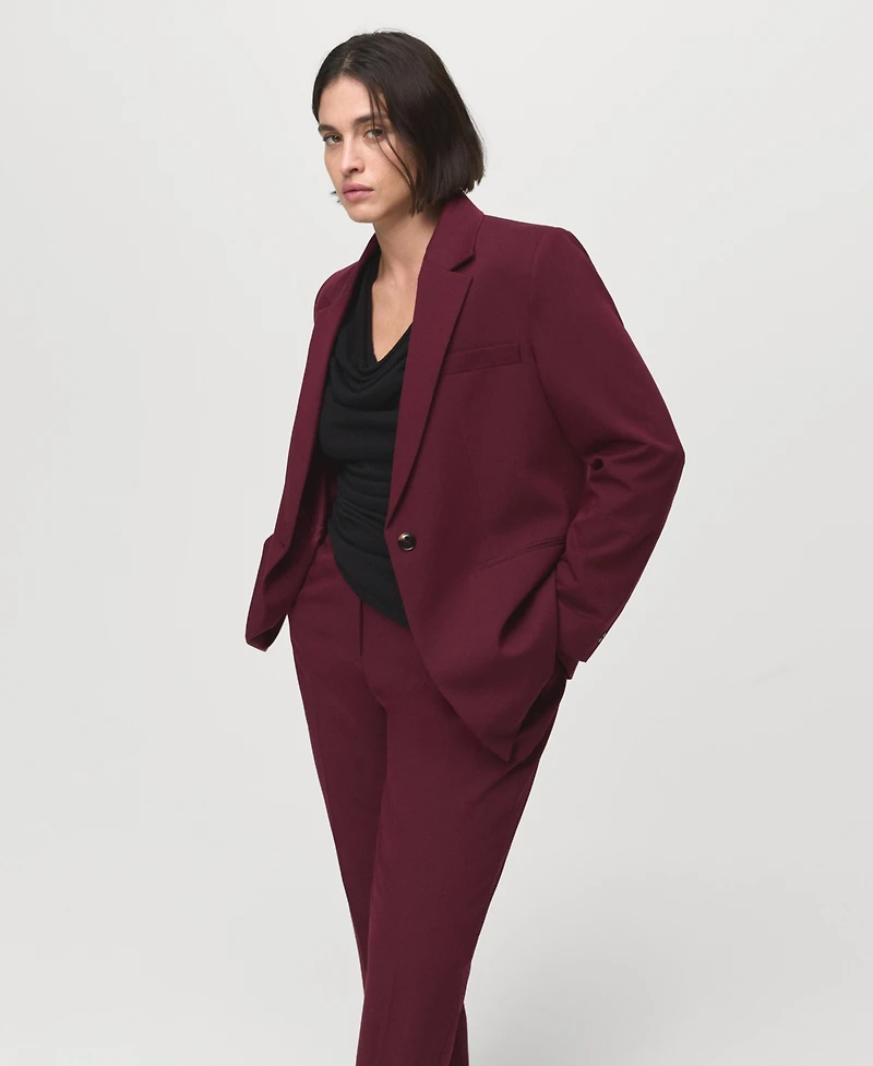 Mango Women's Fitted Suit Jacket