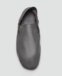 Mango Women's Leather Gathered Shoes