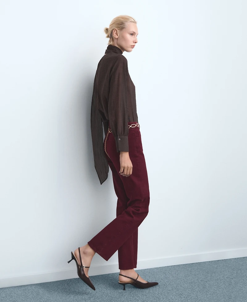 Mango Women's Matilda High-Rise Straight Jeans