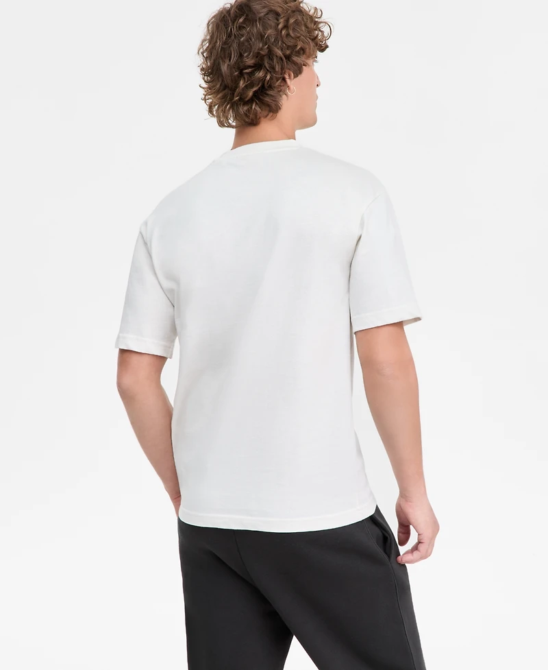 Hugo Boss Men's Divis Relaxed Fit Piece-Dyed Stamp Logo T-Shirt