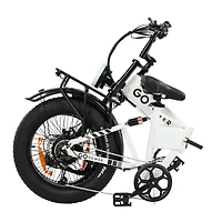 GoPowerBike GoExplore Electric Bike | Foldable Comfortable E-Bike with Hidden Battery | 500W 48V 10.4Ah | 30-Mile Range | 20MPH Top Speed | White