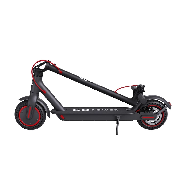 GoZoom Electric Scooter | Lightweight Foldable Commuter E-Scooter | 350W Hub Motor | Solid 8.5” Tires | Led Display | Disc Brakes | 3 Speed Mod