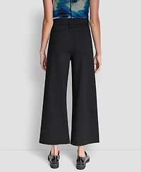Dkny Women's Wide-Leg Cropped Ponte Pants
