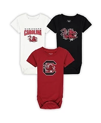 Wes & Willy Baby Boys and Girls 3-Pack South Carolina Gamecocks Bodysuit Set