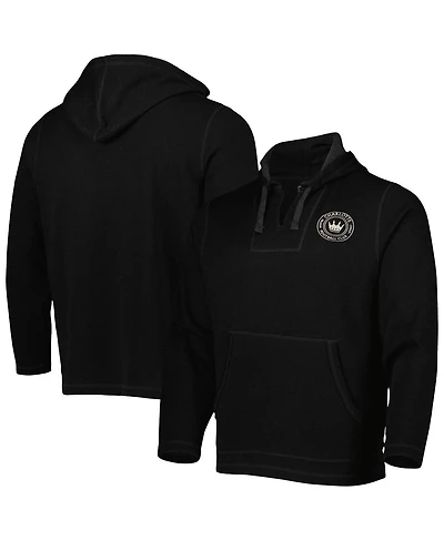 Boxercraft Men's Black Charlotte Fc Baja Fleece V-Neck Pullover Hoodie