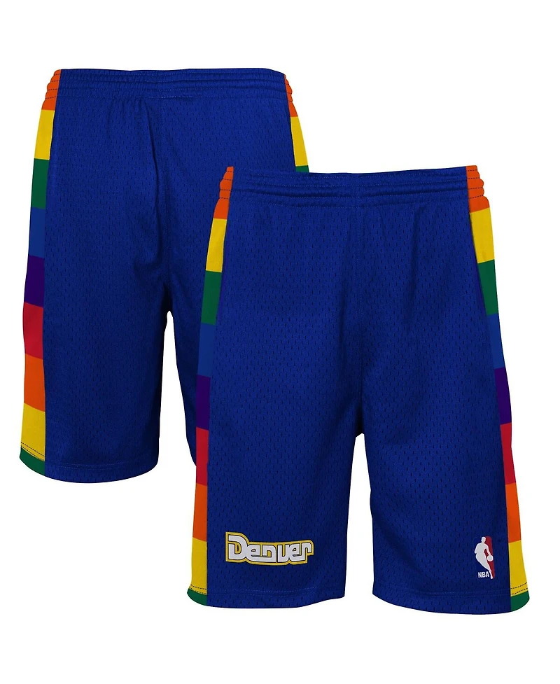 Mitchell & Ness Big Boys and Girls Blue Denver Nuggets Swingman Shorts