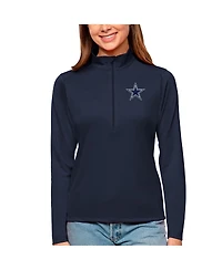 Antigua Women's Navy Dallas Cowboys Tribute Half-Zip Sweatshirt