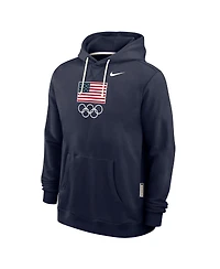 Nike Men's Navy Team Usa Standard Issue Dri-fit Hoodie