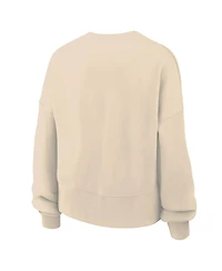 Nike Women's Natural Virginia Tech Hokies Phoenix Fleece Oversized Cropped Sweatshirt
