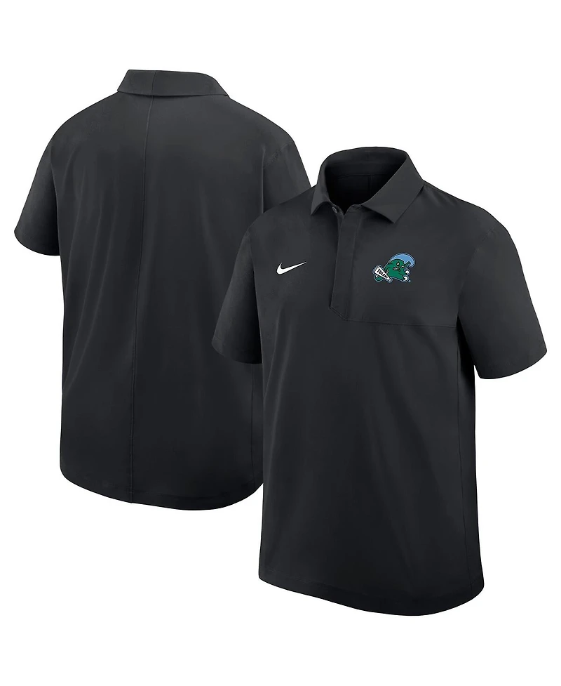 Nike Men's Black Tulane Green Wave 2025 Sideline Polo Shirt