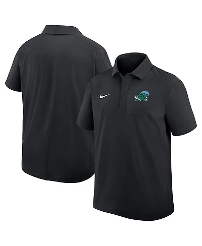 Nike Men's Black Tulane Green Wave 2025 Sideline Polo Shirt