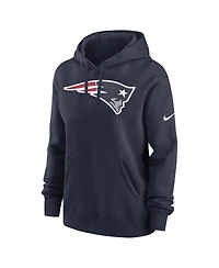 Nike Women's Navy New England Patriots Team Logo Club Fleece Pullover Hoodie