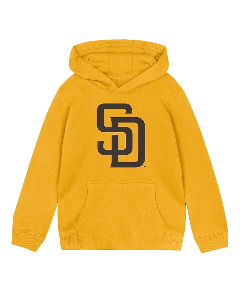 Outerstuff Toddler Gold San Diego Padres Primary Logo Fleece Pullover Hoodie