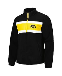 G-iii Sports by Carl Banks Men's Black Iowa Hawkeyes Pinch Runner Half-Zip Sweatshirt