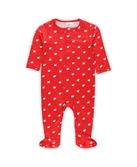 ZooZatz Baby Boys and Girls Red Wisconsin Badgers Magnetic Closure Sleeper