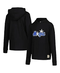 Mitchell & Ness Big Boys and Girls Black Orlando Magic Hardwood Classics Legendary Slub Lightweight Pullover Hoodie