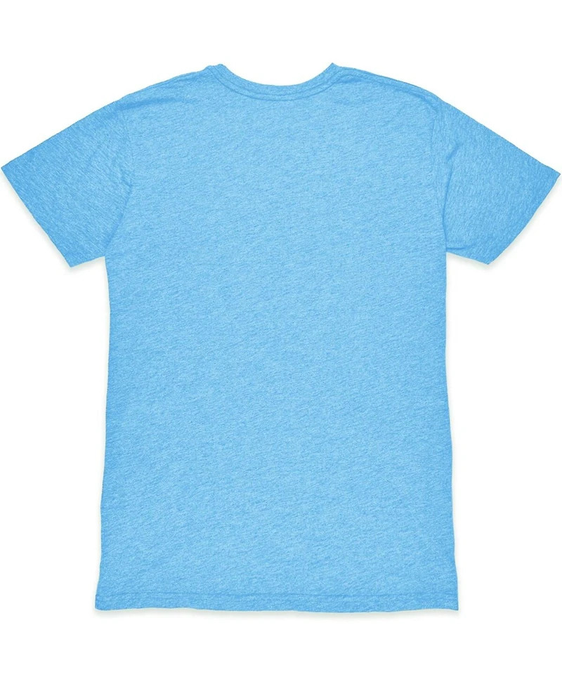 1863FC Men's Light Blue Burnley Wordmark Mock Twist Tri-Blend T-Shirt
