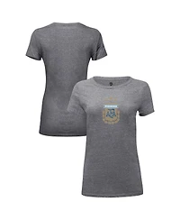1863FC Women's Heather Gray Argentina National Team Color Badge Tri-Blend T-Shirt