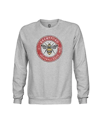 1863FC Men's Heather Gray Brentford Fc Color Badge Pullover Sweatshirt