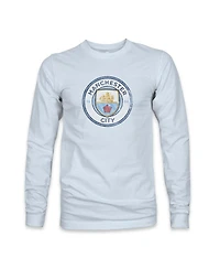 1863FC Men's Light Blue Manchester City Color Badge Long Sleeve T-Shirt