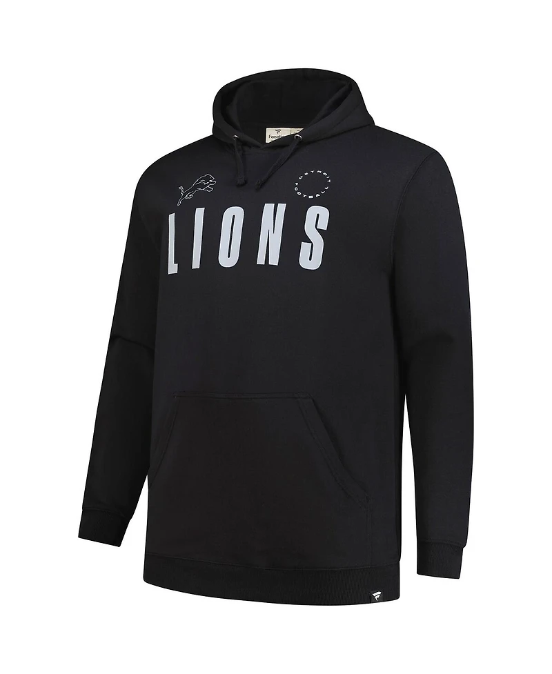 Fanatics Men's Black Detroit Lions Big Tall Chip Shot Hoodie