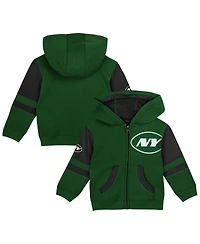 Outerstuff Preschool Green New York Jets Stadium Color Block Full-Zip Hoodie