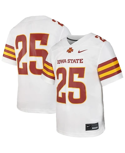 Nike Big Boys and Girls 25 White Iowa State Cyclones Untouchable Replica Game Jersey