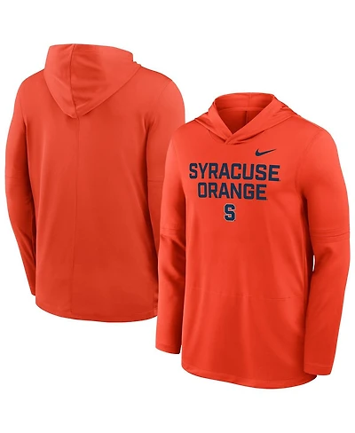 Nike Men's Orange Syracuse 2025 Sideline Dri-fit Long Sleeve Hoodie T-Shirt