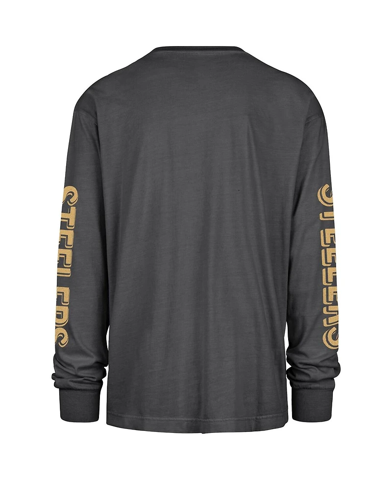 '47 Brand Men's Black Pittsburgh Steelers Cairn Ravine Foundation Long Sleeve T-Shirt