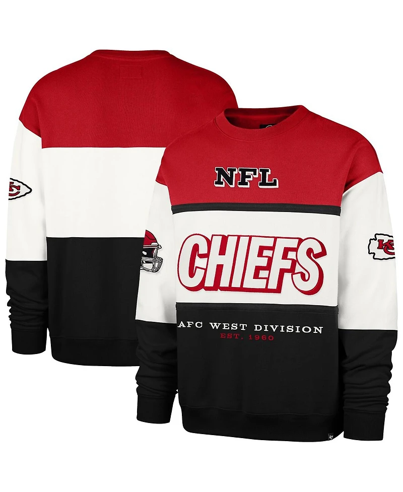 '47 Brand Men's Red/Black Kansas City Chiefs Breeze Maximalist Sweatshirt