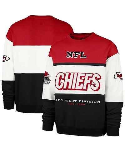 '47 Brand Men's Red/Black Kansas City Chiefs Breeze Maximalist Sweatshirt