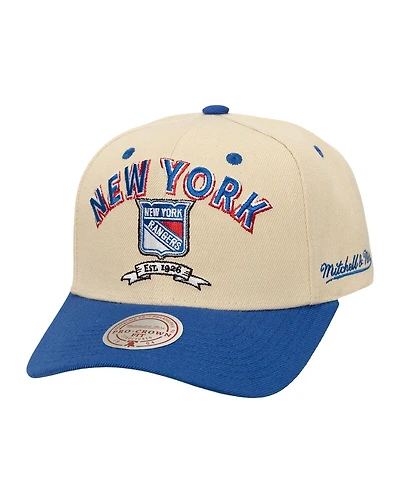 Mitchell & Ness Men's Cream New York Rangers Soul Legacy Defined Two-Tone Pro Crown Adjustable Hat
