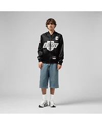 Mitchell & Ness Men's and Women's Wayne Gretzky Black Los Angeles Kings Maxed Out Full-Zip Satin Jacket