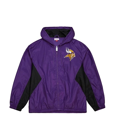 Mitchell & Ness Men's Purple Minnesota Vikings Playmaker Full-Zip Windbreaker Jacket