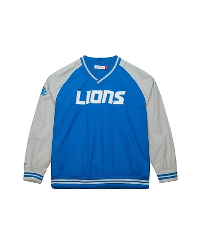 Mitchell & Ness Men's Blue Detroit Lions Raglan Jacket