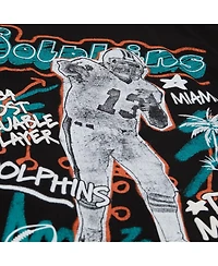 Mitchell & Ness Men's Dan Marino Black Miami Dolphins Chalked Up Player Graphic T-Shirt