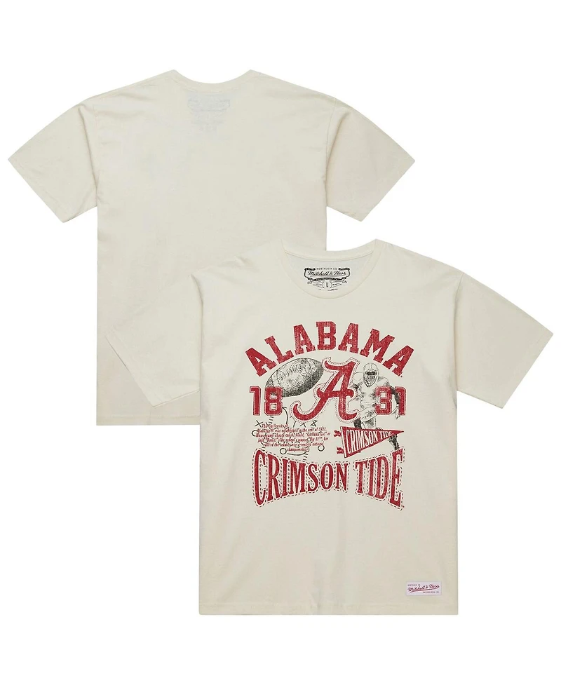Mitchell & Ness Men's Cream Alabama Crimson Tide Heritage Scholar T-Shirt