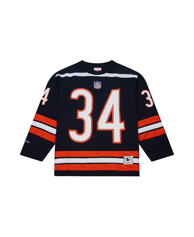 Mitchell & Ness Men's Walter Payton Navy Chicago Bears Maxed Out Fashion Hockey Jersey