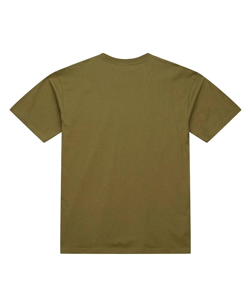 Mitchell & Ness Men's Olive Detroit Lions Vintage Logo Premium T-Shirt