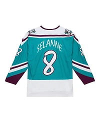 Mitchell & Ness Men's Teemu Selanne Teal Anaheim Ducks 1995-96 Power Play Jersey