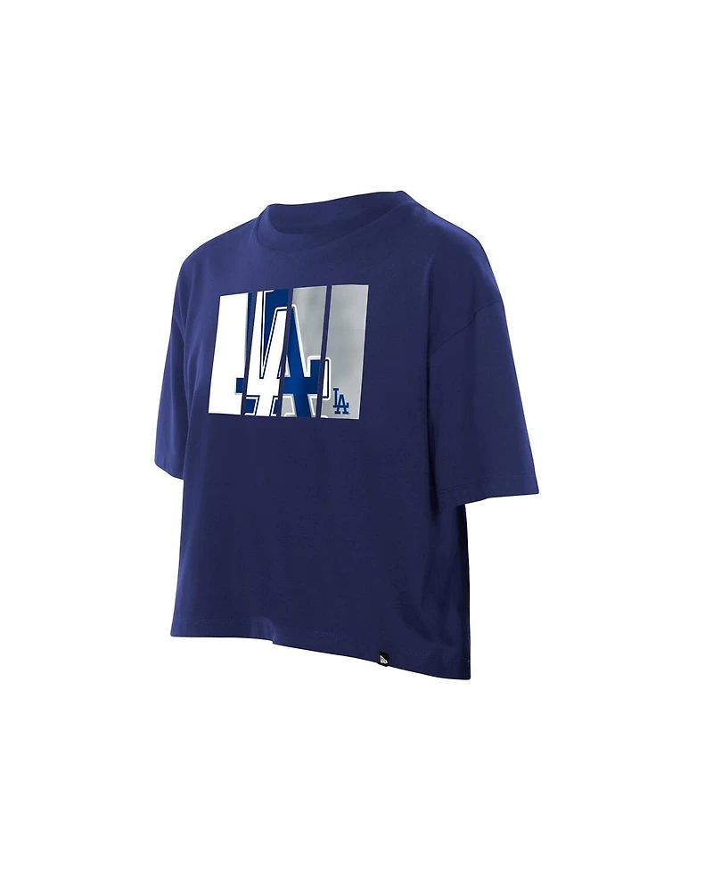 New Era Women's Royal Los Angeles Dodgers Boxy Foil Logo T-Shirt